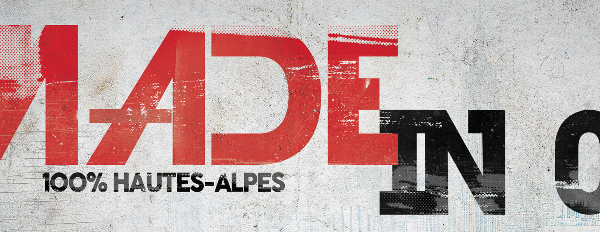 Bandeau, logo avec écrit "Made in 05"